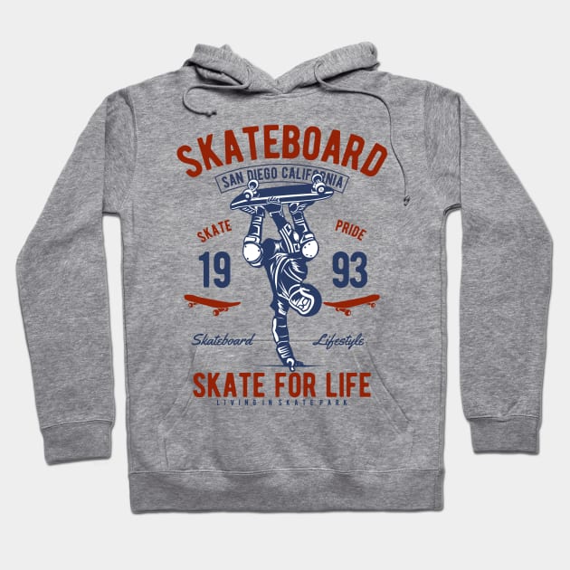 Skateboard Hoodie by lionkingdesign